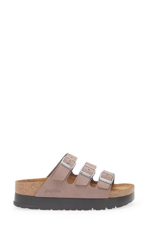 Birkenstock Papillio By Florida Flex Platform Triple-strap Sandals In Brown