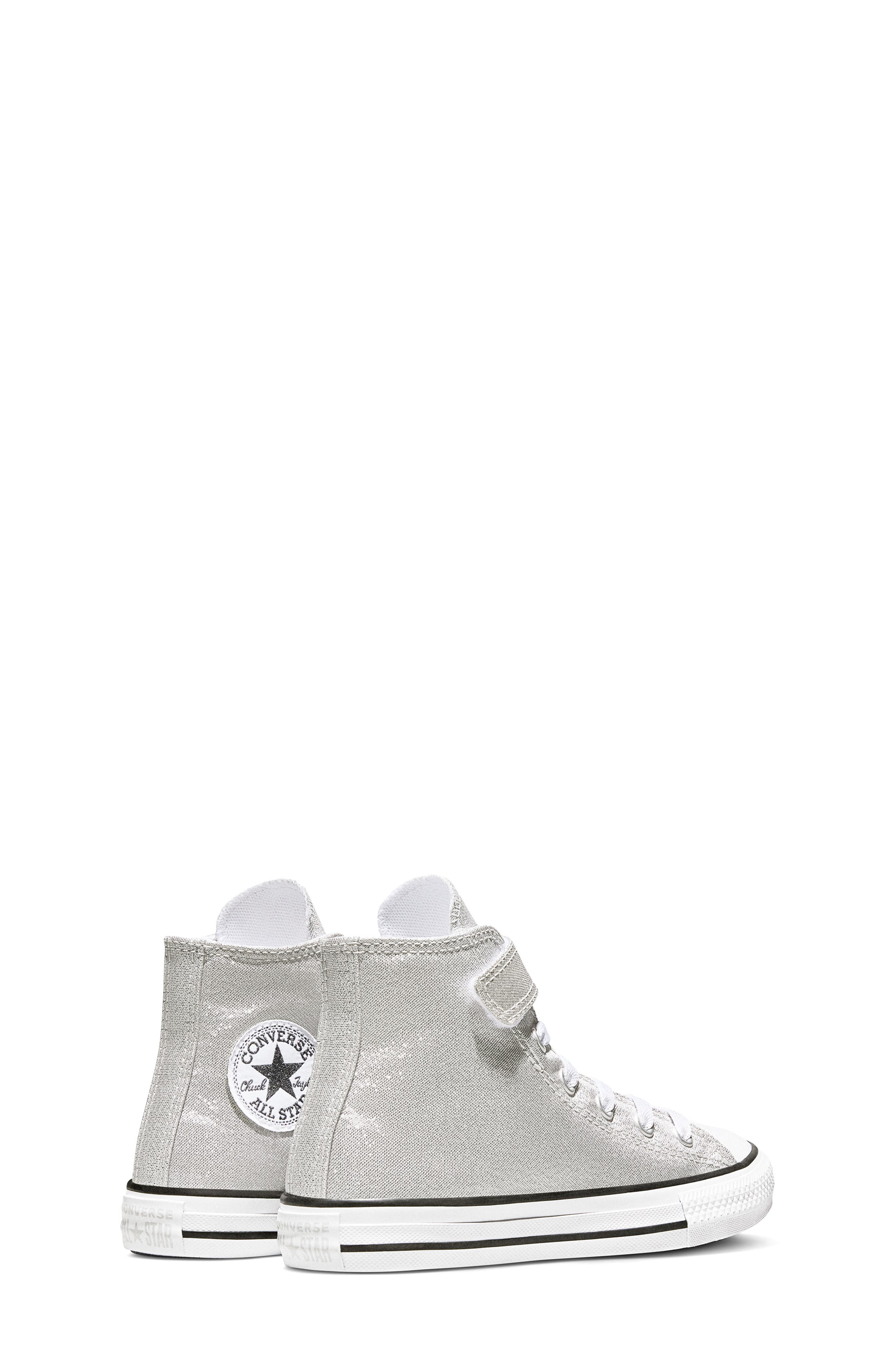 Converse Kids' Chuck Taylor All Star Easy On Canvas High Top Sneaker, Alternate, color, Light Grey/ White/ Black