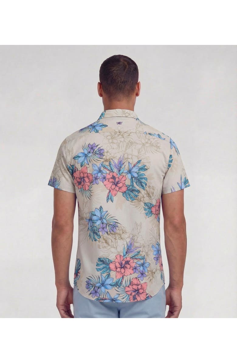 Lords of Harlech Exotic Floral Mens Knit Shirt, Alternate, color, Exotic Floral Neutral