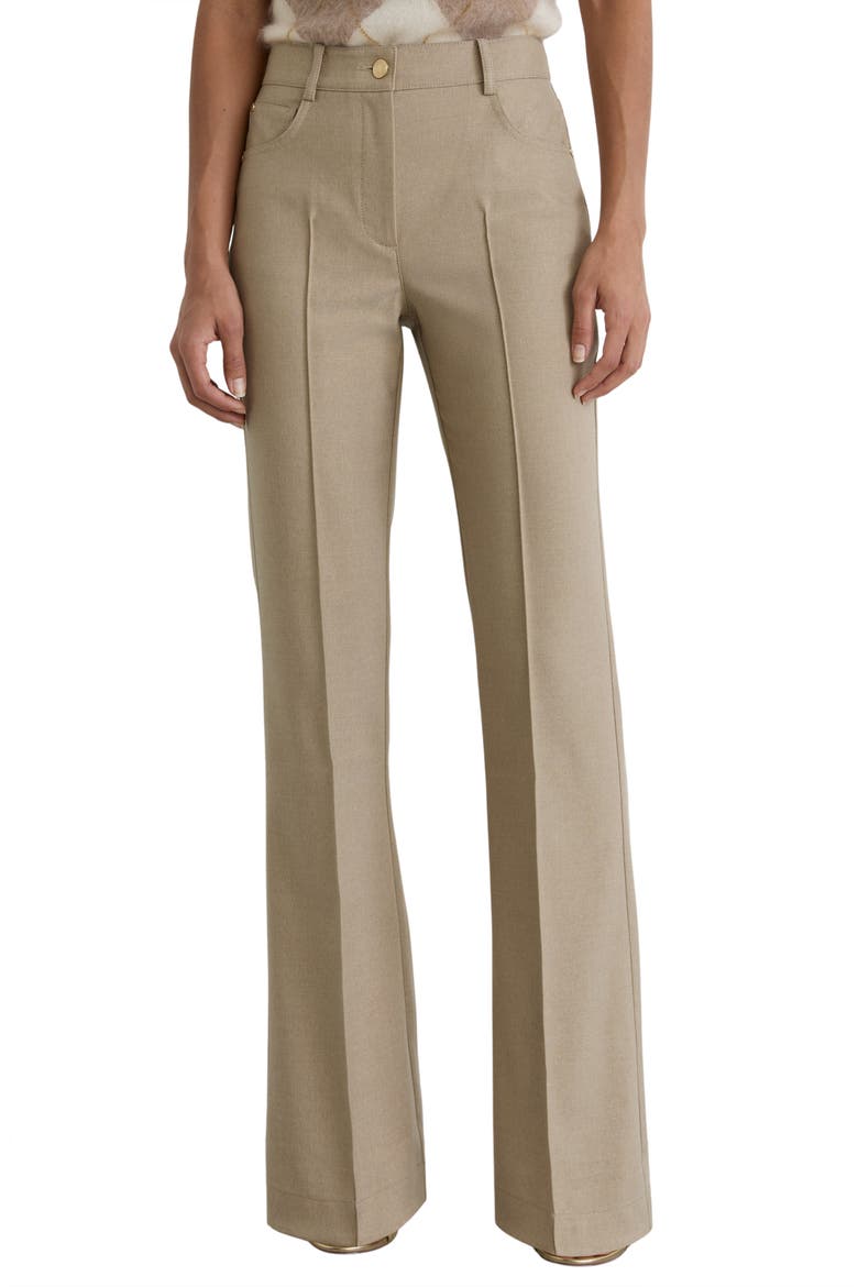 Sofia Flare Twill Trousers, Main, color, NEUTRAL