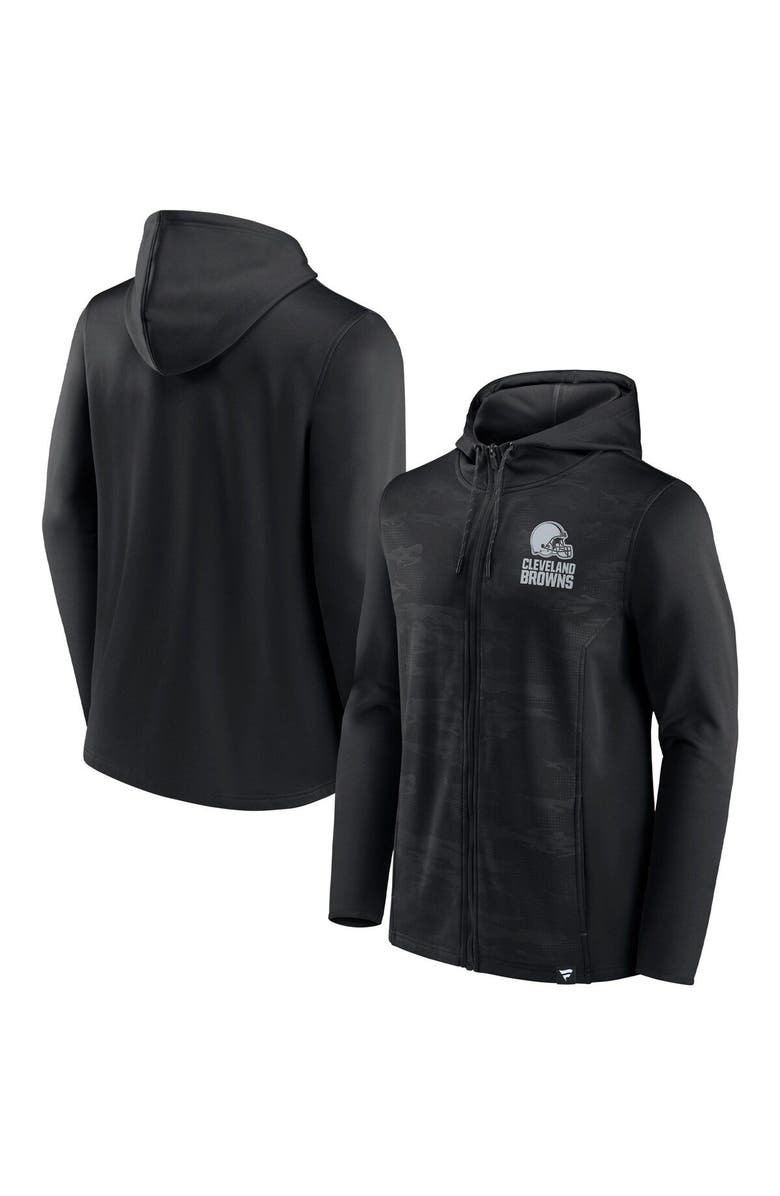 FANATICS Men's Fanatics Branded Black Cleveland Browns Ball Carrier Full-Zip Hoodie, Alternate, color,