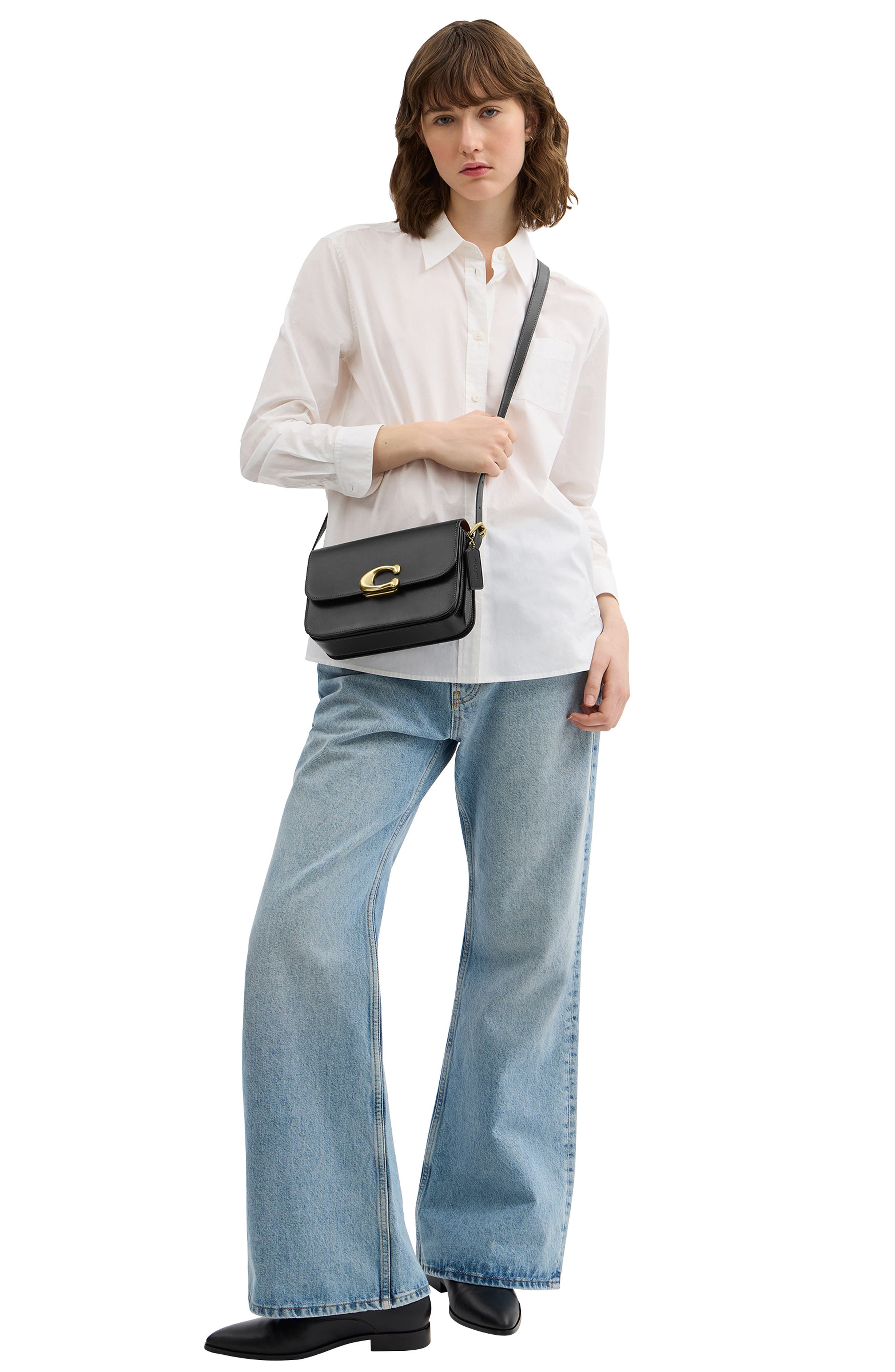 COACH Sage Leather Shoulder Bag, Alternate, color, 