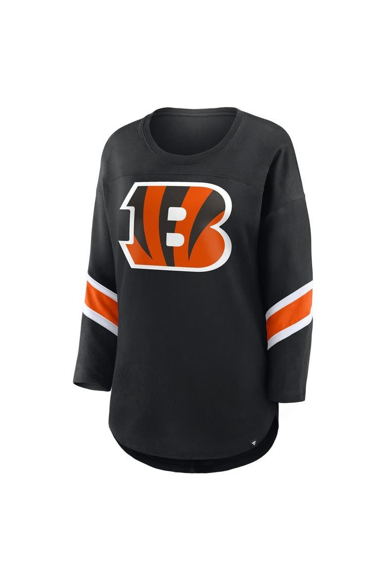 Women's Fanatics  Black Cincinnati Bengals Redzone 3/4-Sleeve T-Shirt, Alternate, color, Black