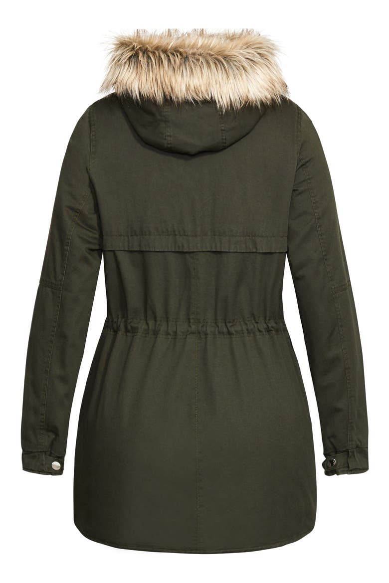 Explorer Parka with Faux Shearling Lining, Alternate, color, KHAKI