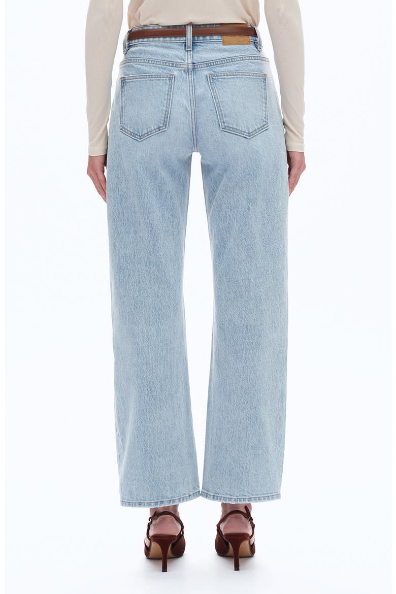 Mid Rise Barrel Jeans, Alternate, color, LIGHT BLUE