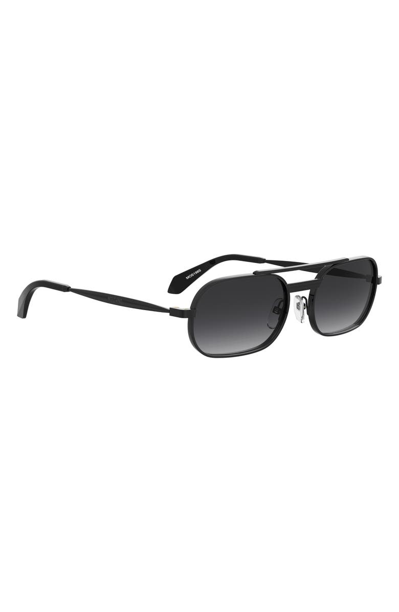 Moschino 56mm Oval Sunglasses, Alternate, color, Black/ Dark Grey Sf