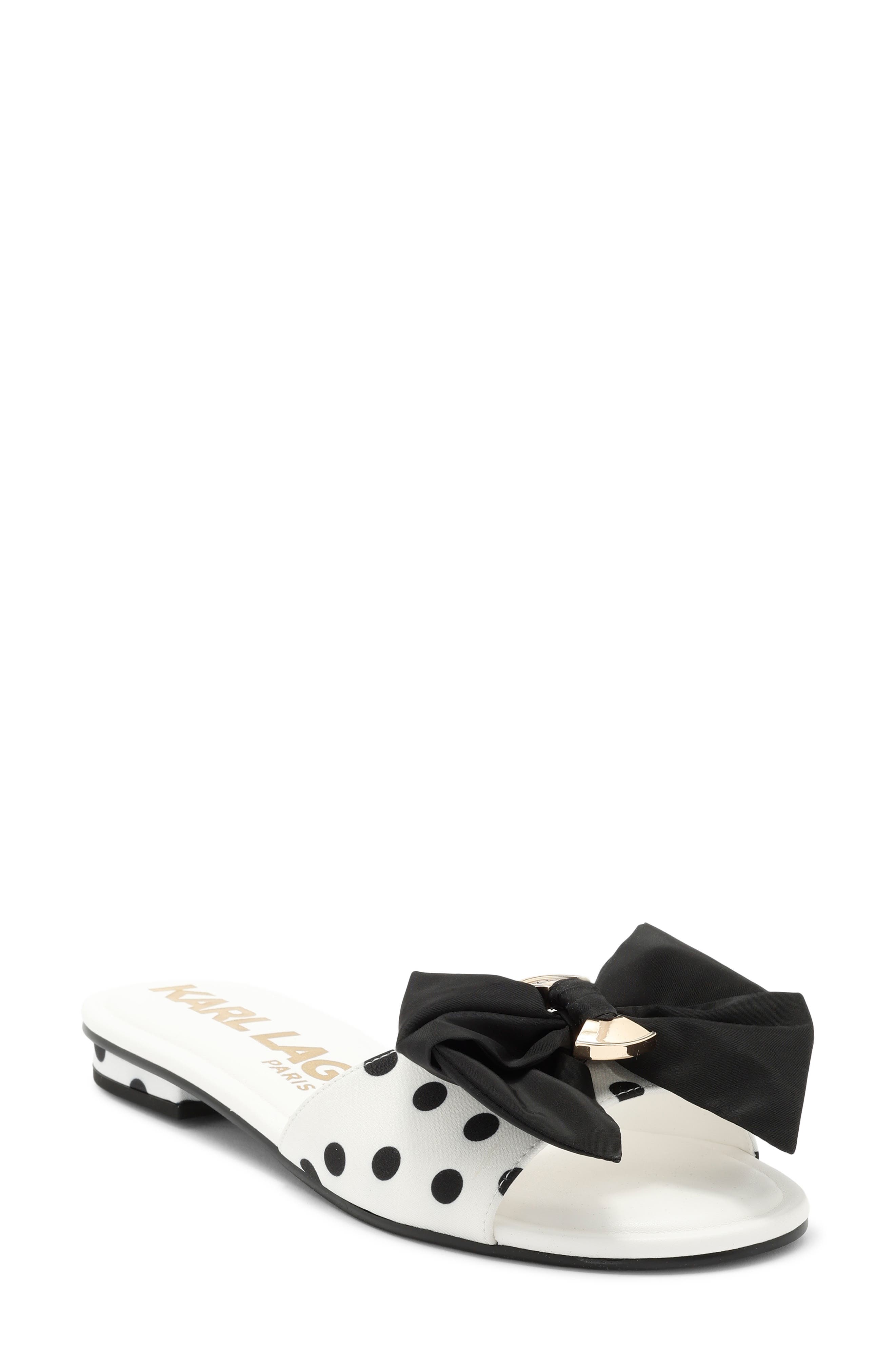 KARL LAGERFELD PARIS Ciaran Bow Slide Sandal