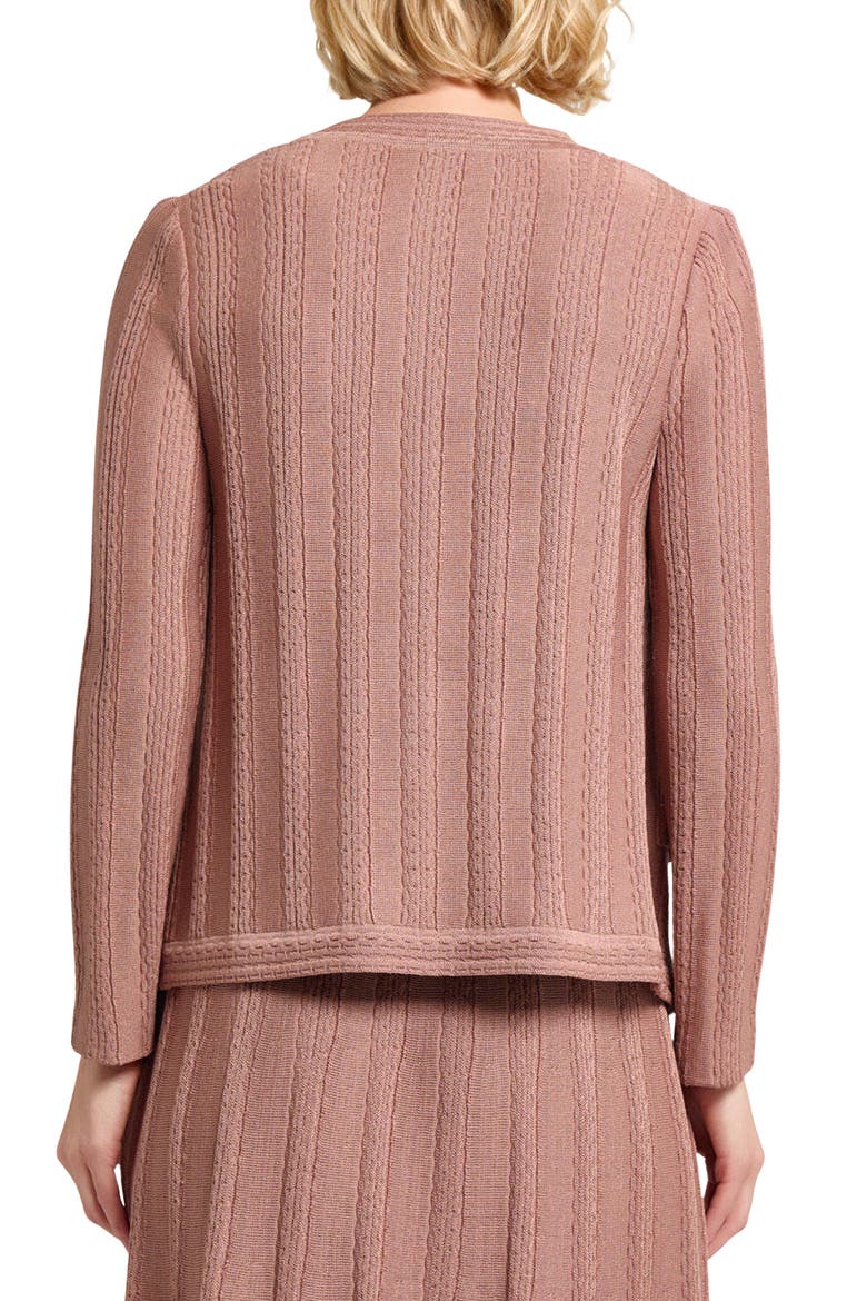 Heritage Braided Cable Soft Knit Jacket, Alternate, color, CHARMEUSE