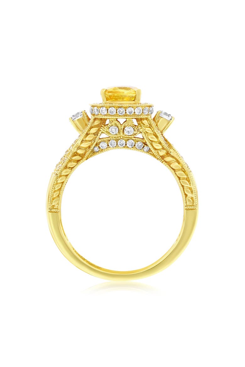 14K Yellow Gold 1.29ct Yellow Sapphire & 0.73cttw Diamond Ring, Alternate, color, Yellow