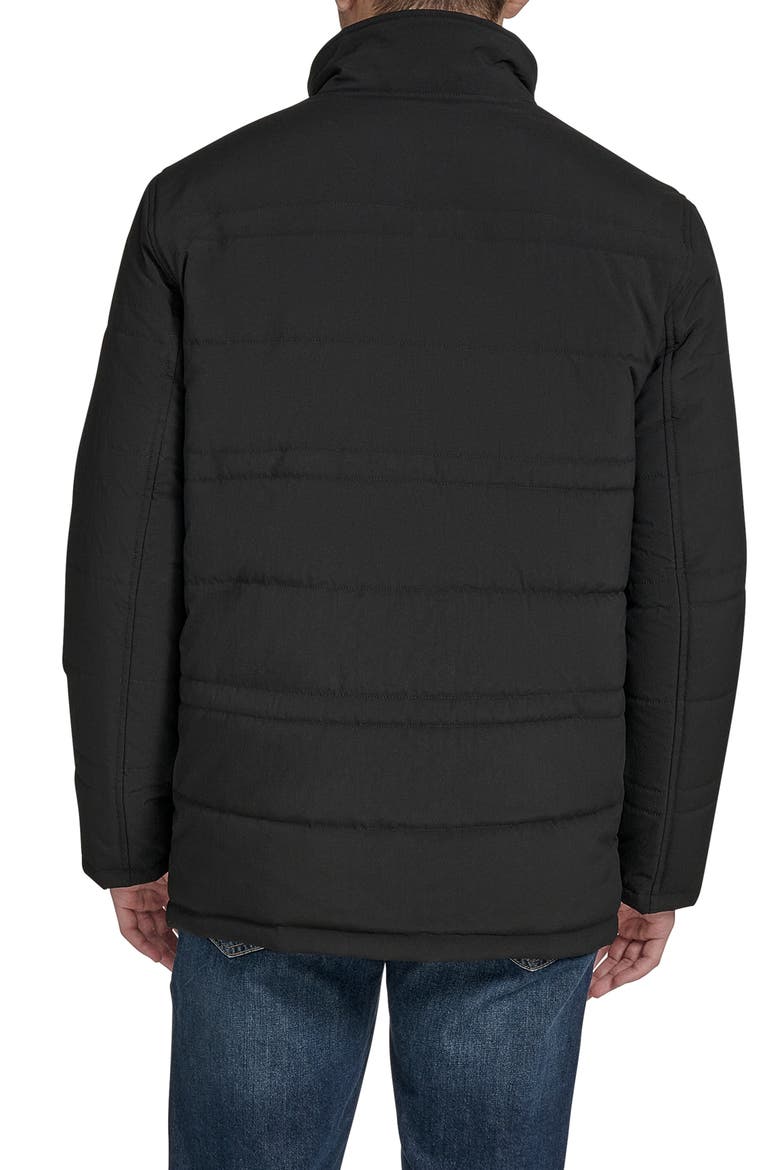 Stretch Crinkle Quilted Jacket, Alternate, color, BLACK