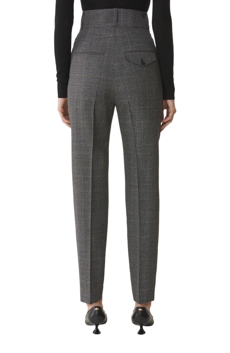 Lanvin Prince Of Wales Wool Cigarette Pants, Alternate, color, 