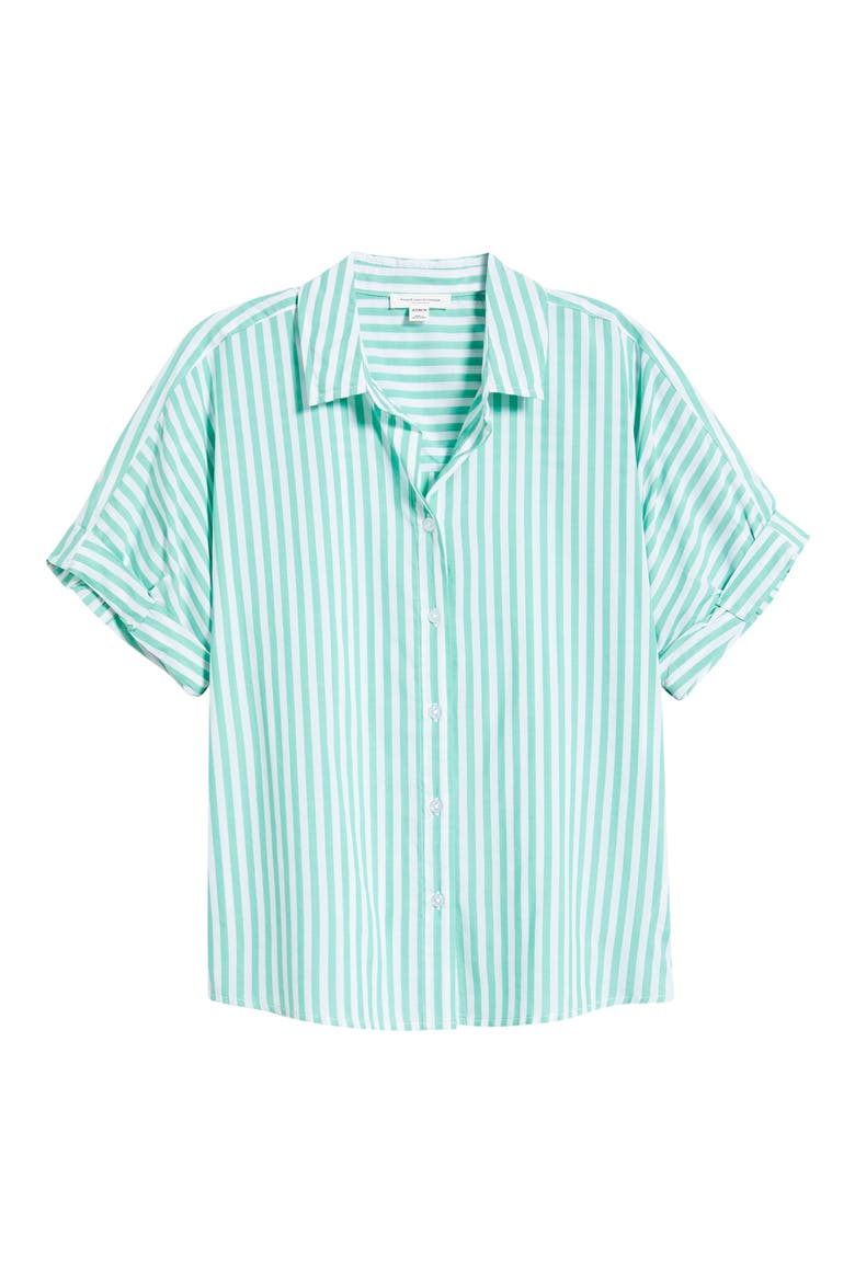 Chase Cotton & Modal Button-Up Shirt, Alternate, color, PARROT CAY