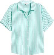 beachlunchlounge Chase Cotton & Modal Button-Up Shirt