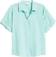 beachlunchlounge Chase Cotton & Modal Button-Up Shirt