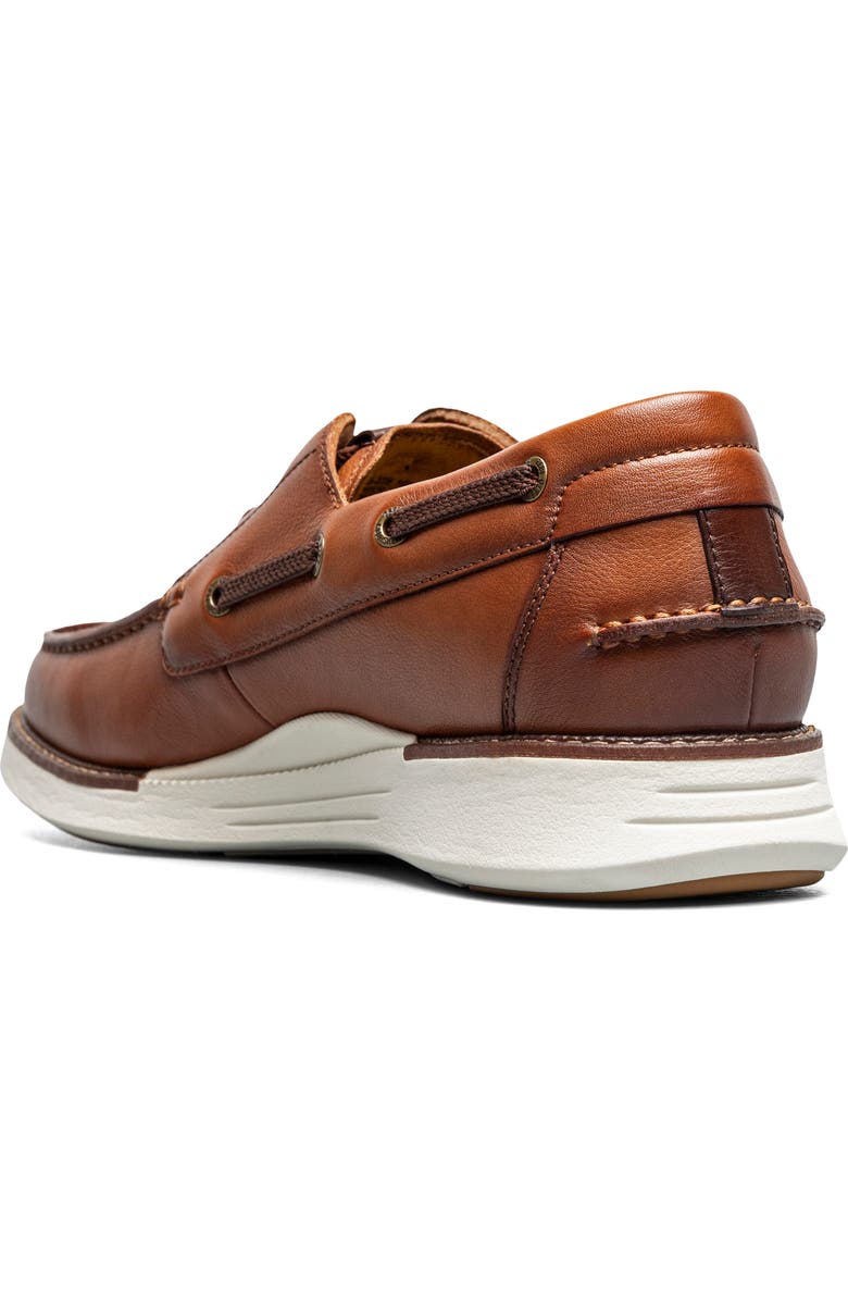 Florsheim Launch Moc Toe Lace-Up Boat Shoe, Alternate, color, Cognac Multi
