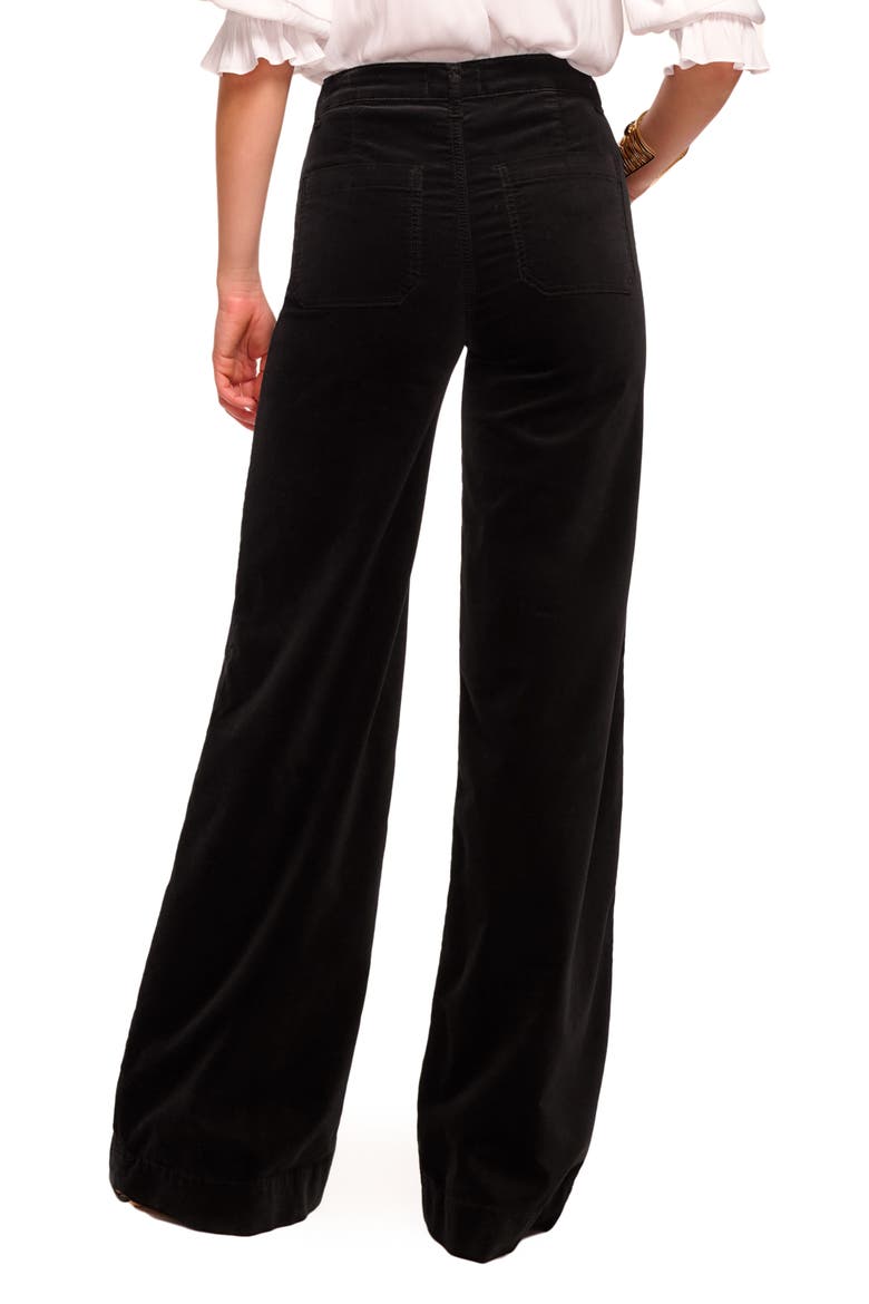 Cindy Velvet Wide Leg Pants, Alternate, color, BLACK VELVET