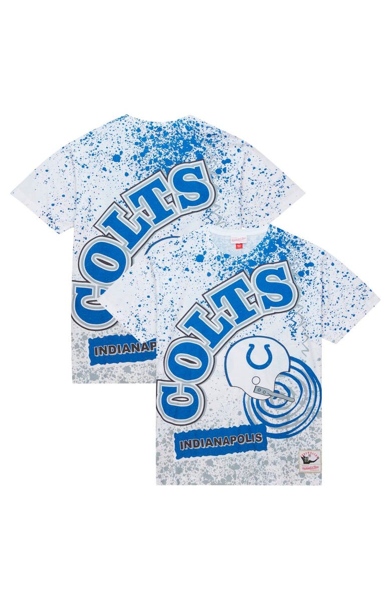 Mitchell & Ness Men's Mitchell & Ness White Indianapolis Colts Team Burst Sublimated T-Shirt, Main, color, White