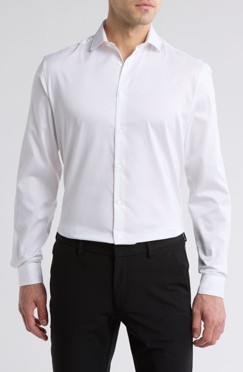 Men s White Slim Fit Dress Shirts Nordstrom Rack