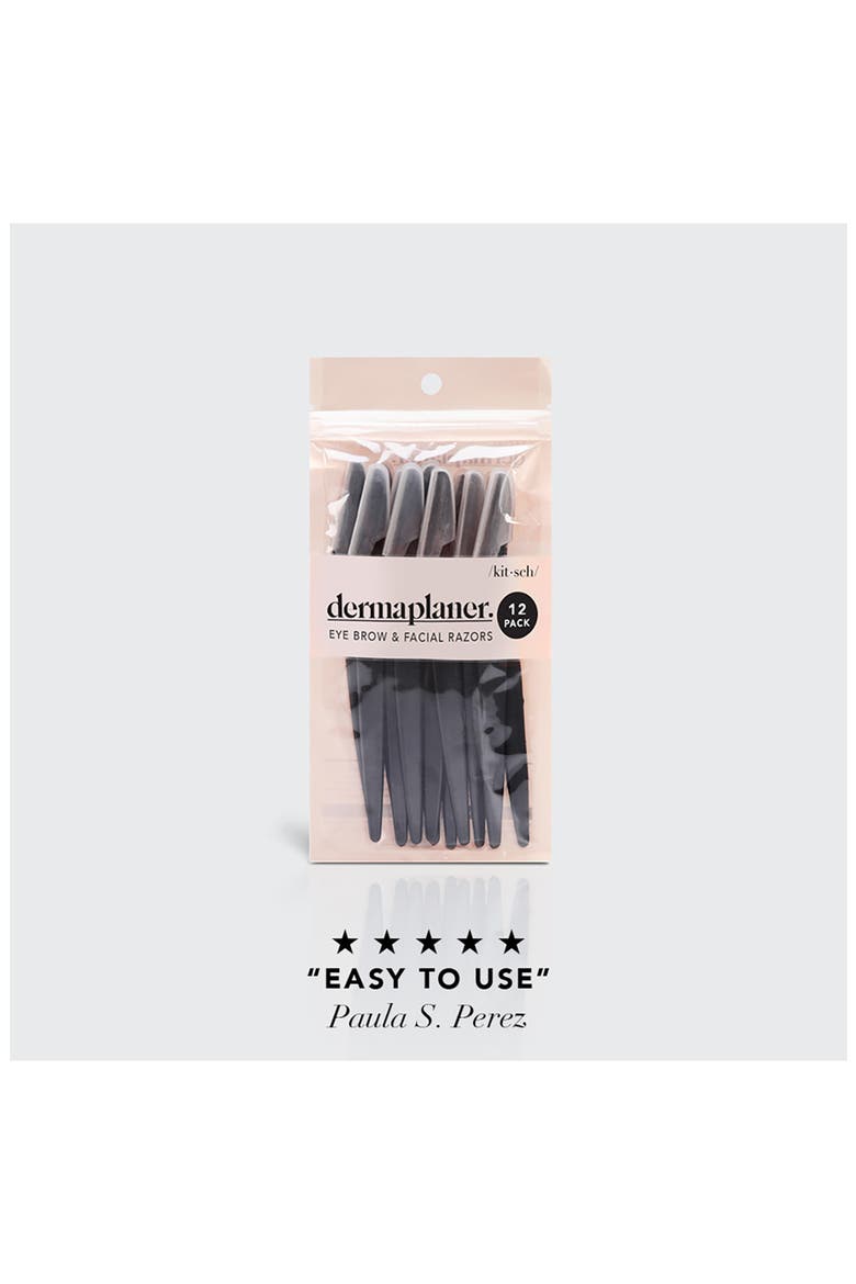 Dermaplaners 12-Pack Eyebrow & Facial Razors, Alternate, color, BLACK