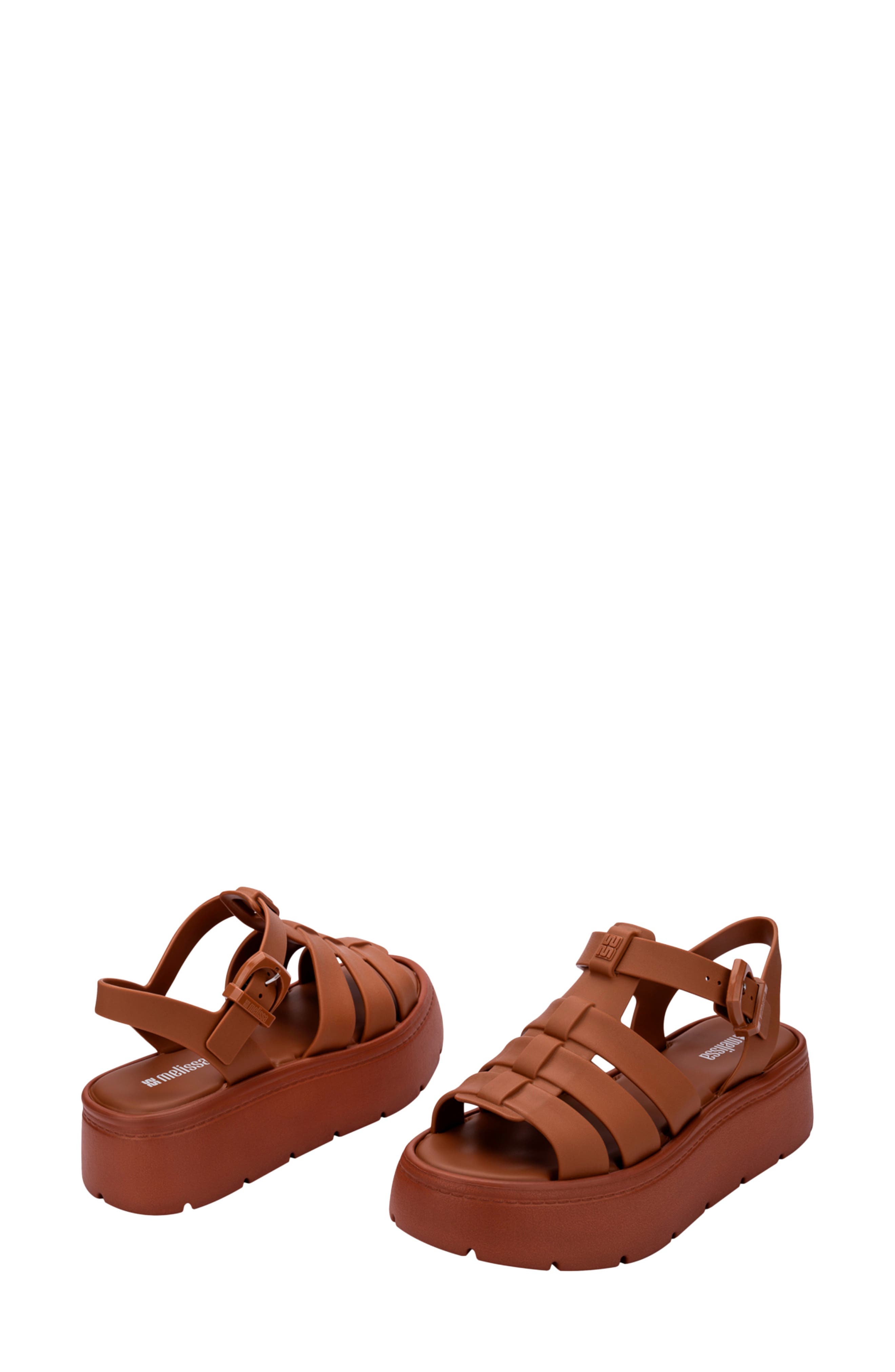 Up Platform Slingback Fisherman Sandal, Alternate, color, BROWN