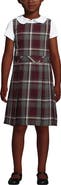 Lands' End Girls Plus Top of Knee Plaid Jumper