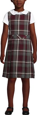 Lands' End Girls Uniform Plaid Jumper
