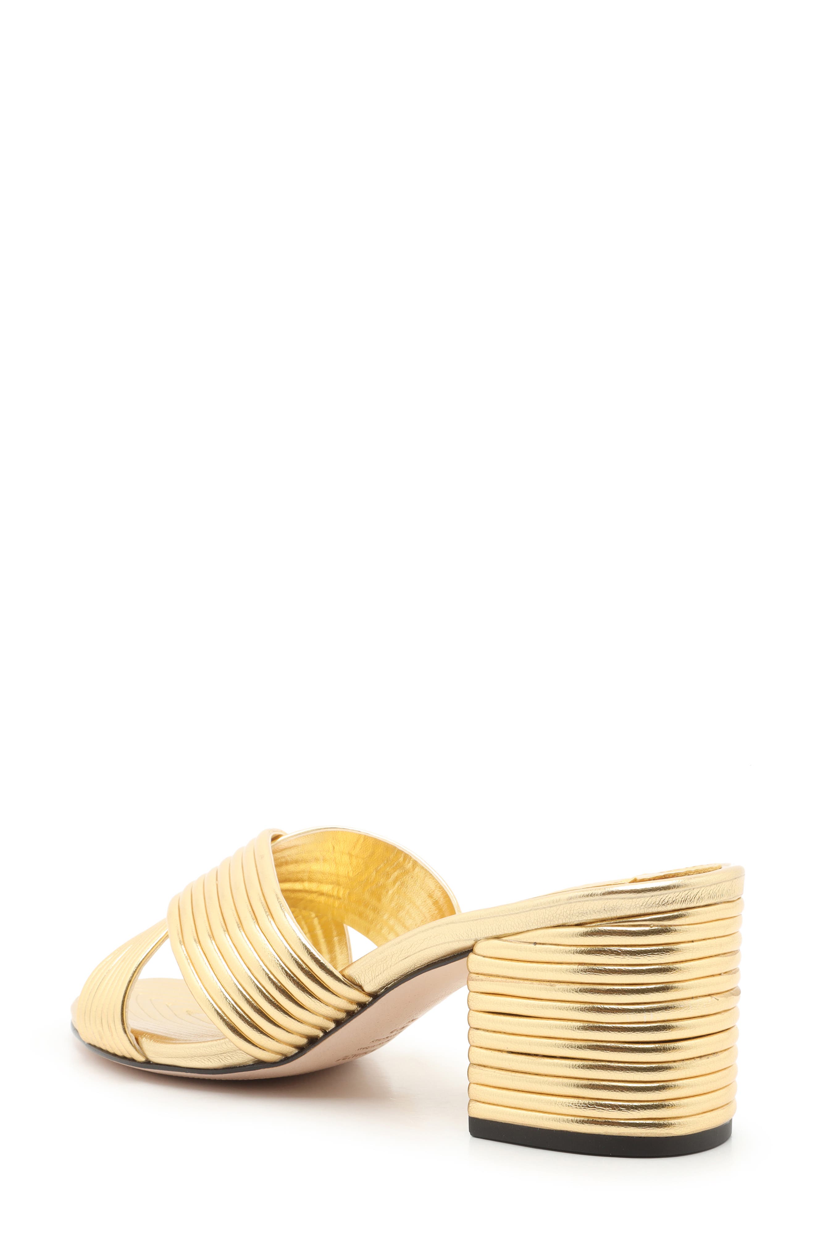 Ana Slide Sandal, Alternate, color, GOLD LEATHER
