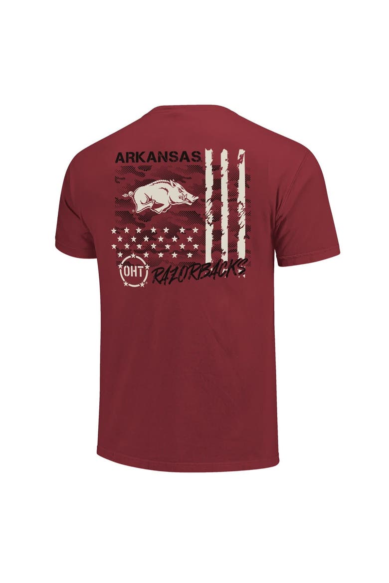 Men's  Cardinal Arkansas Razorbacks Comfort Colors OHT Camo Overlay T-Shirt, Alternate, color, Cardinal