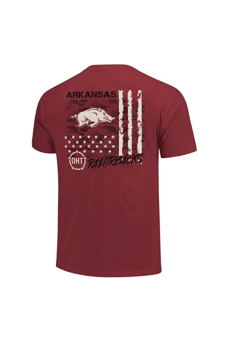 IMAGE ONE Men's Cardinal Arkansas Razorbacks Comfort Colors OHT Camo Overlay T-Shirt, Alternate, color, Cardinal