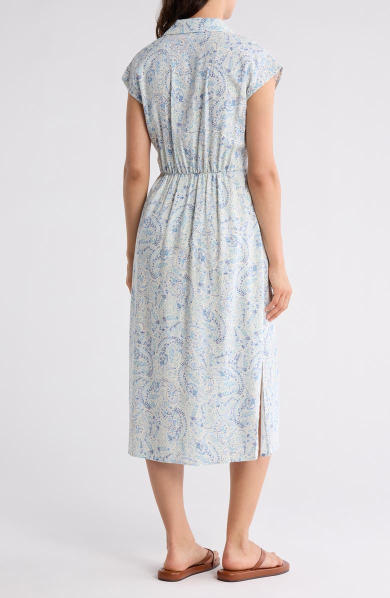 Lucky Brand Paisley Cap Sleeve Midi Shirtdress, Alternate, color, 