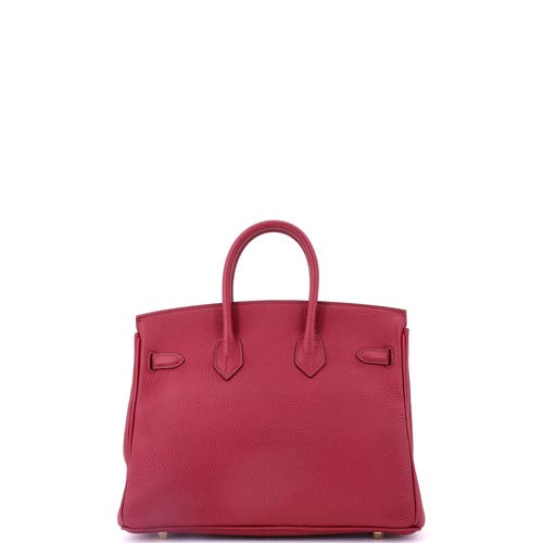 Pre-owned Hermes Hermes Birkin Handbag Red Togo With Gold Hardware 25 In Red