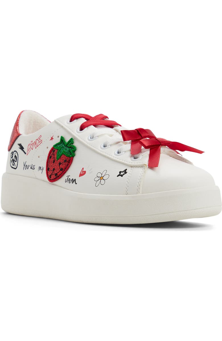 ALDO Love Platform Sneaker, Main, color, White