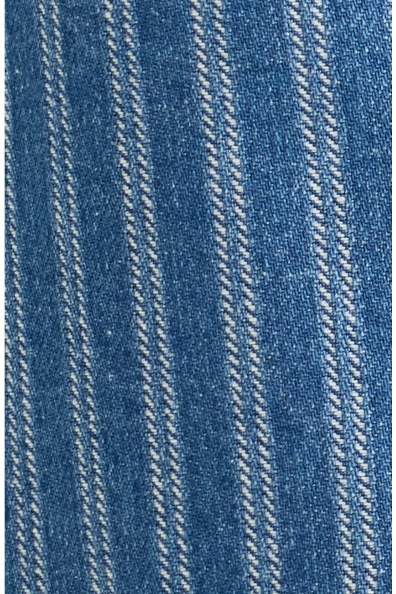 Stripe Jacquard Utility Cuffed Miniskirt, Alternate, color, LIGHT WASH