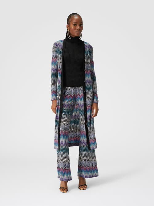 Missoni Zigzag Woven Wool Flared Trousers In Multicoloured