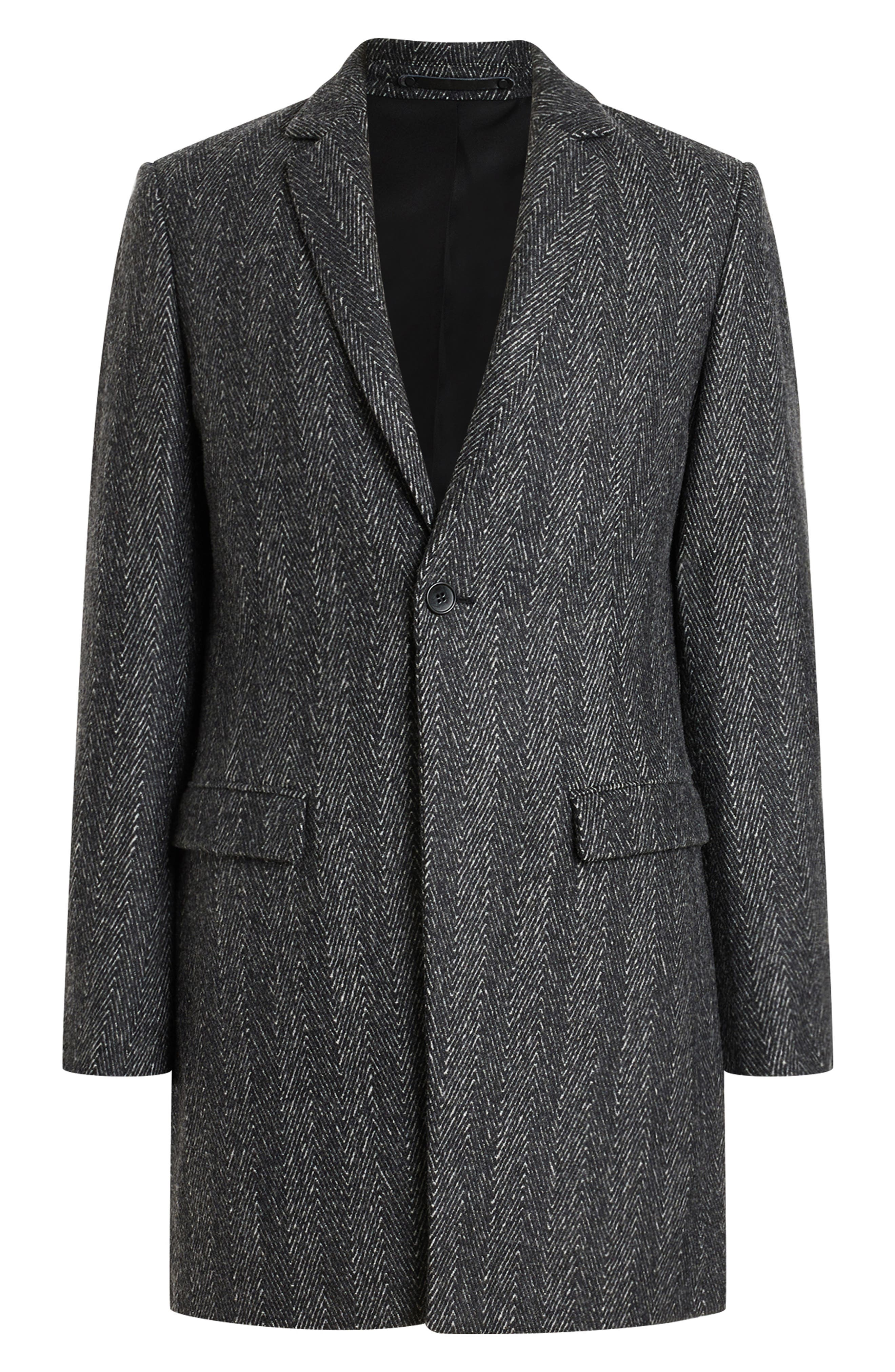 ジャケット・アウター HLT Herringbone Wool-Blend Classic Coat Manor Herringbone Wool Blend Coat (Men) | Nordstrom