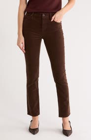 AG Mari Mid Rise Slim Straight Leg Velvet Jeans