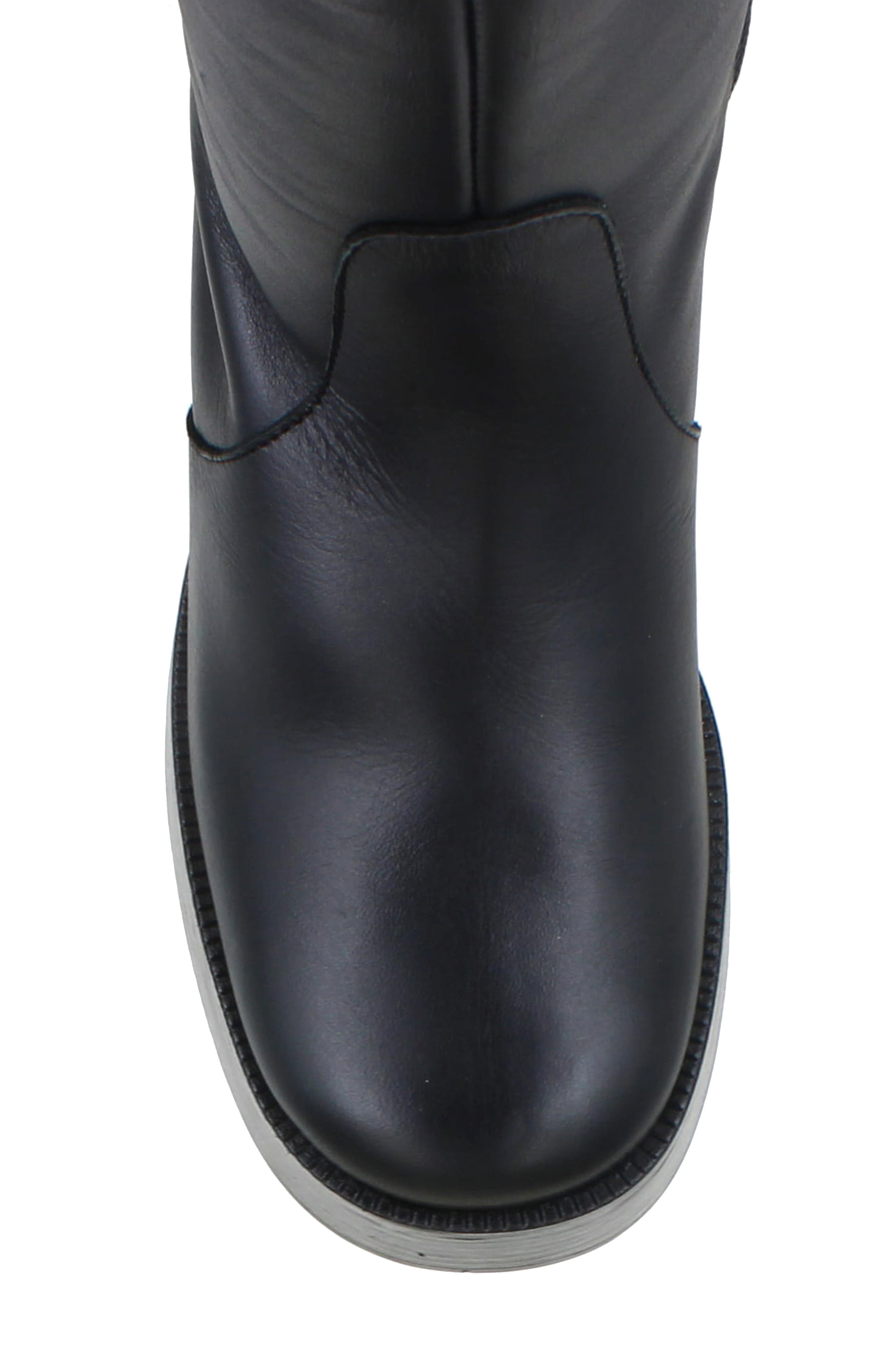 Birgit Platform Bootie, Alternate, color, BLACK LEATHER