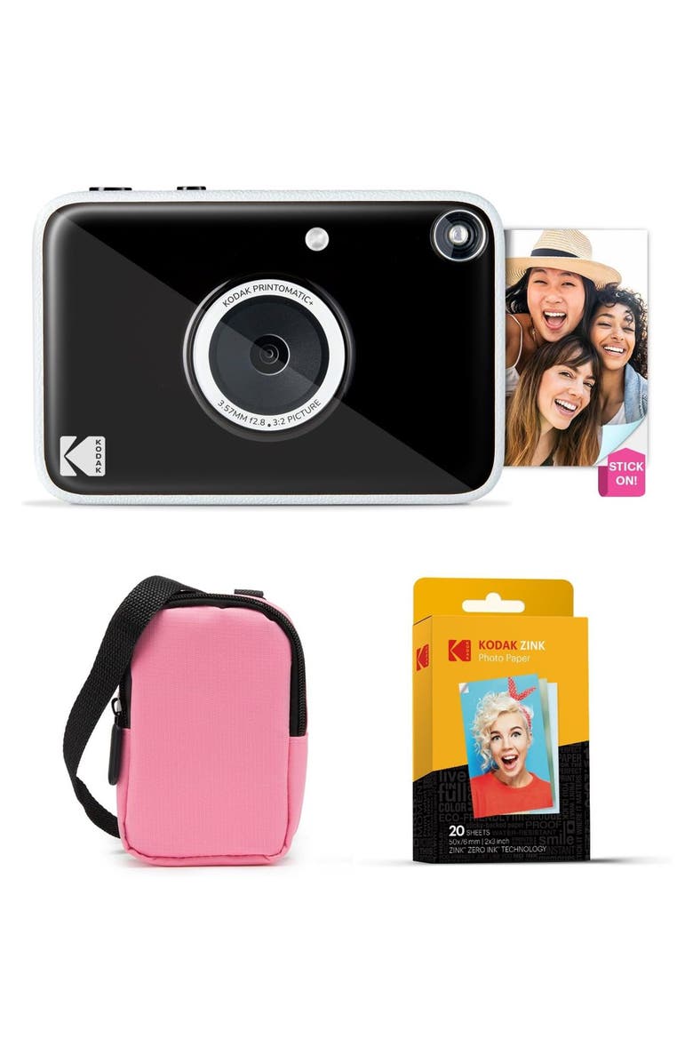 Kodak Printomatic+ Instant Camera Starter Bundle Kit, Main, color, Black