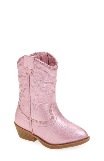 Tucker + Tate Cowboy Boot In Pink Iridescent