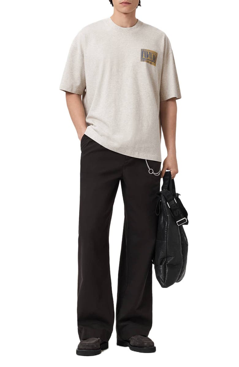 AllSaints Ayedee Cotton Graphic T-Shirt, Alternate, color, Pebble Grey