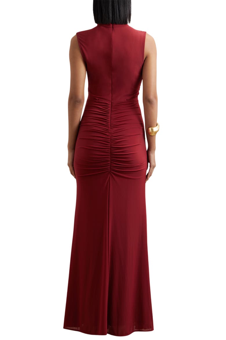 reiss daniella sleeveless ruched dress Reiss Daniella Sheer Ruched Maxi Dress