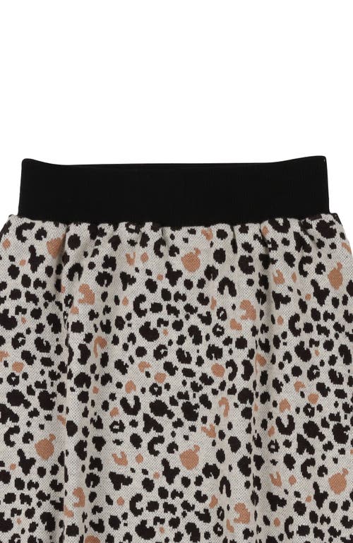 Turtledove London Kids Organic Cotton Leopard Animal Print Skirt In Multi