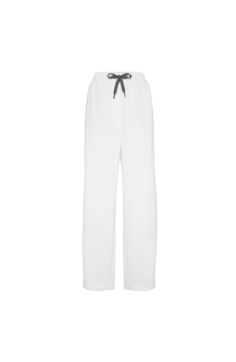 Brunello Cucinelli Pique Track trousers, Main, color, White