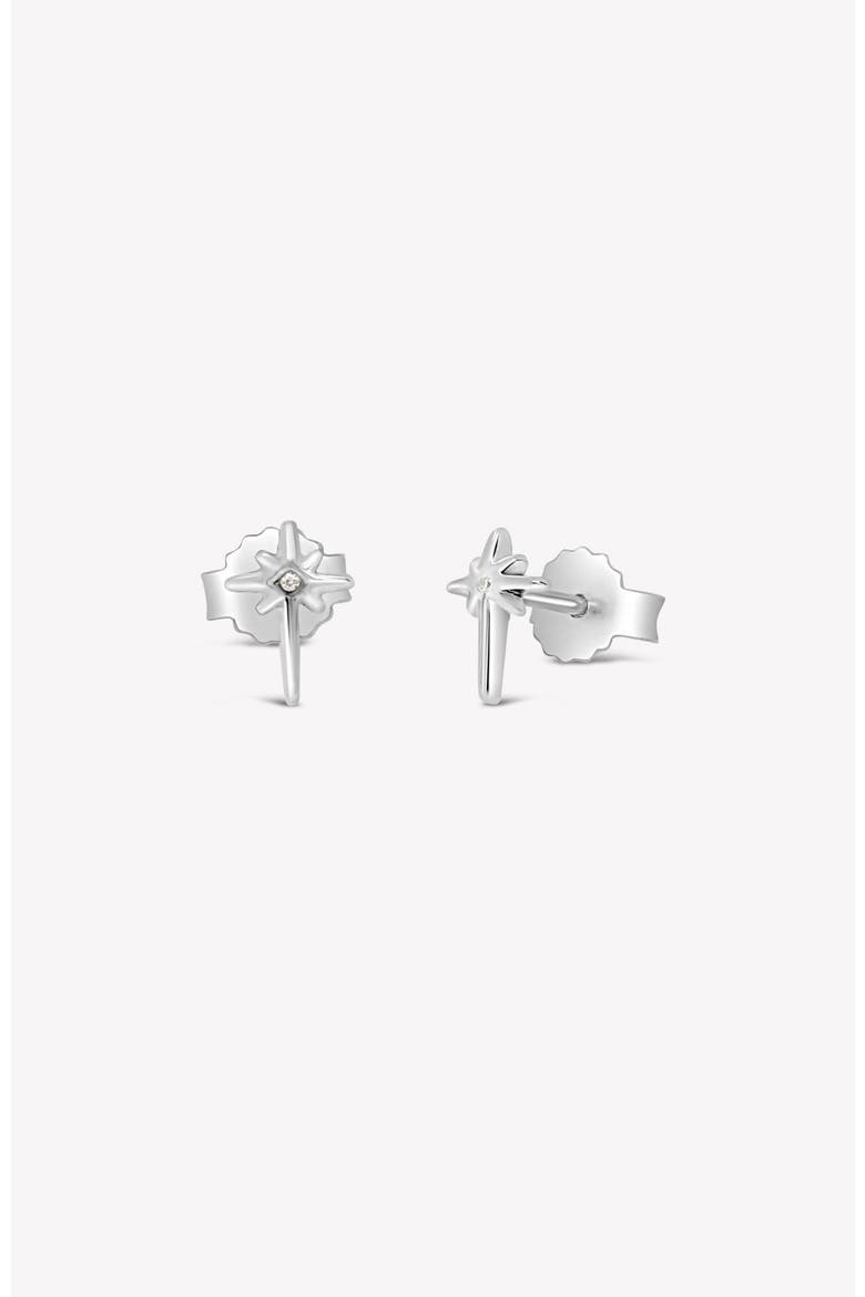 Adoring Star Stud Earring, Alternate, color, Sterling Silver
