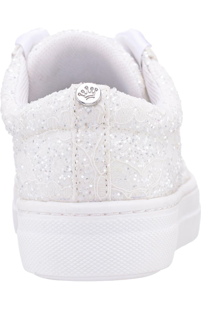 Nina Kids' Glitter Cap Toe Sneaker, Alternate, color, White
