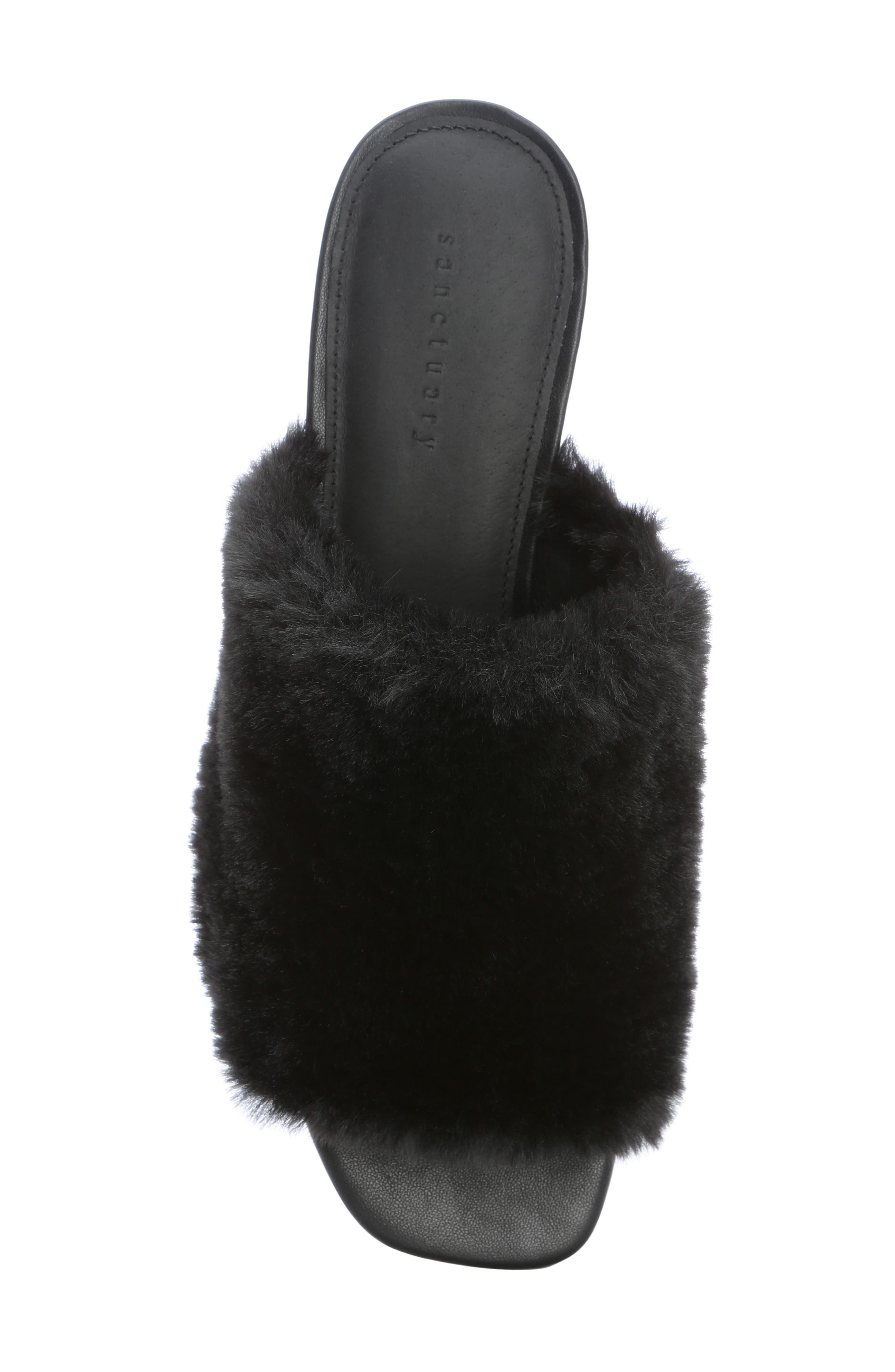 Sanctuary Rascal Faux Fur Sandal, Alternate, color, 