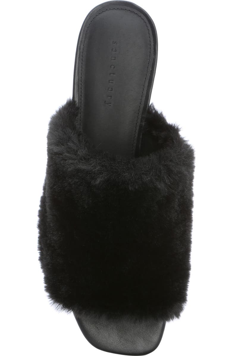 Sanctuary Rascal Faux Fur Sandal, Alternate, color,
