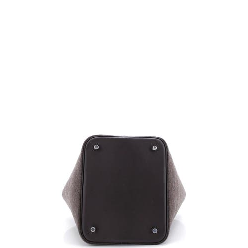 Pre-owned Hermes Hermes Picotin Lock Bag Felt With Leather Mm In Gray