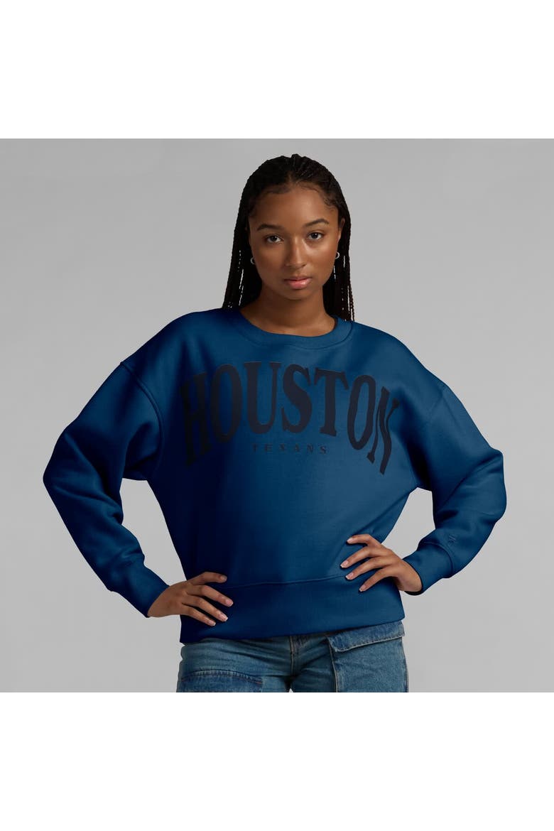 Women's Fanatics  Navy Houston Texans Elements Pullover Sweatshirt, Alternate, color, Navy