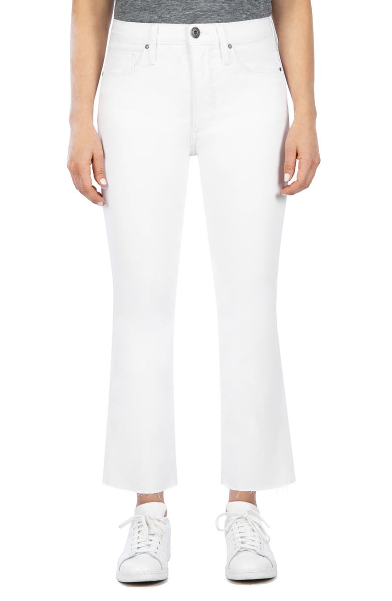 Whetherly Daniel High Waist Raw Hem Baby Bootcut Jeans, Main, color,